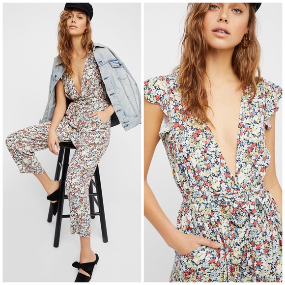 Free People Pants - NWT Free People Ruffle Your Feathers Jumpsuit